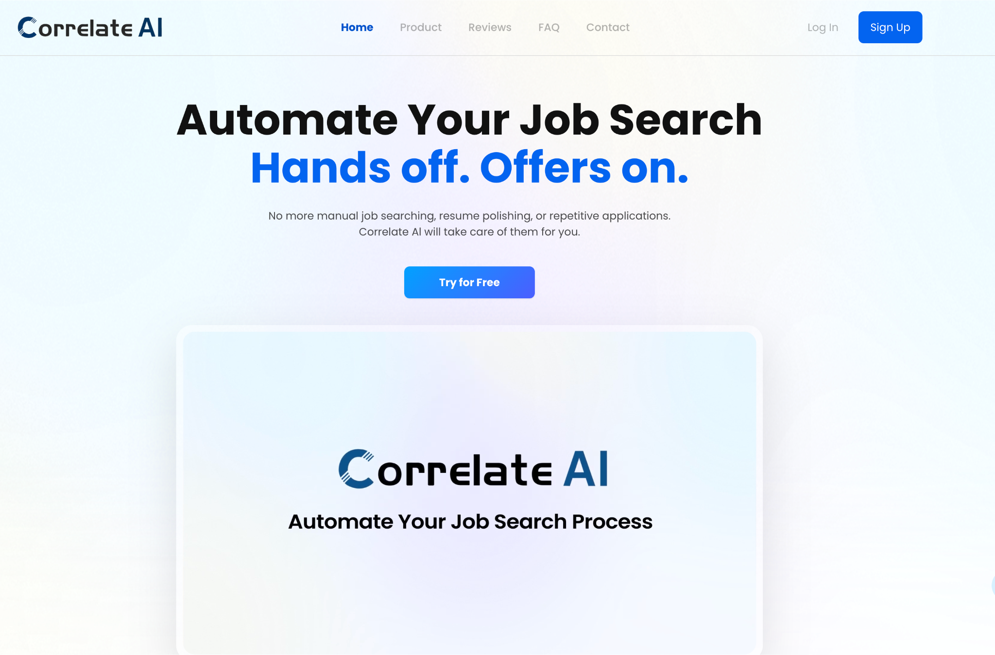 correlate-ai dashboard